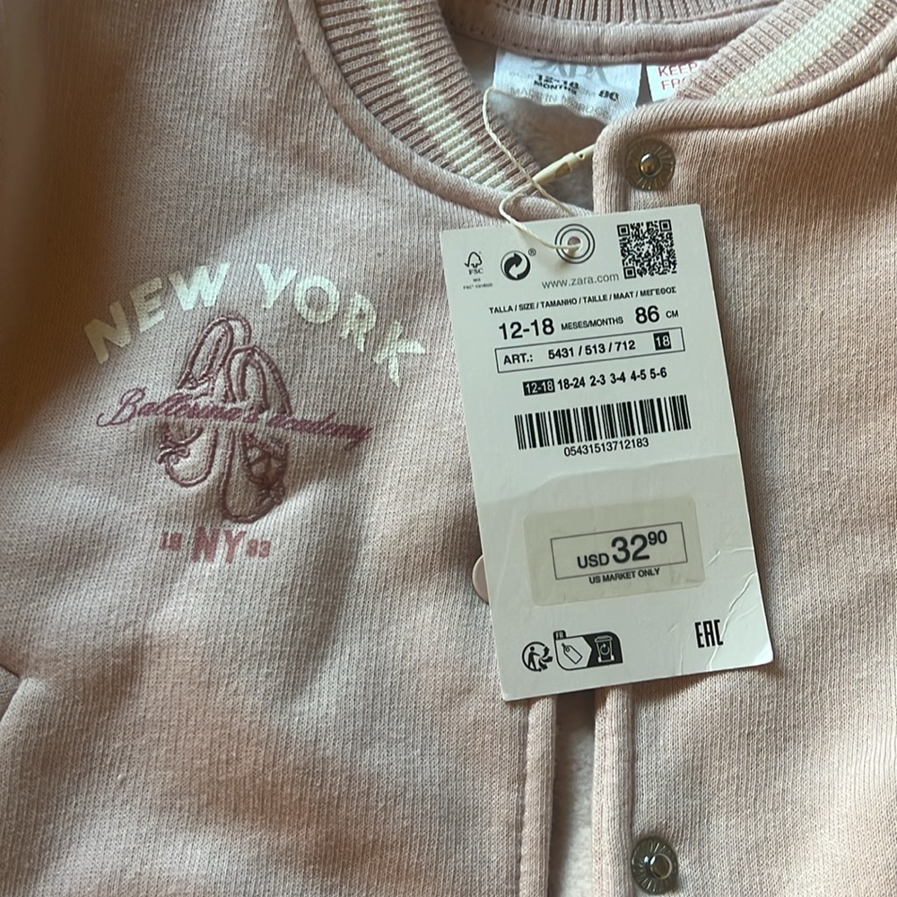 Zara baby ballet jacket NWT 12-18mo - Picture 2 of 3